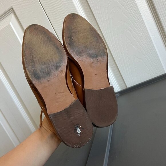 Madewell The Jess Brown Leather Lace-Up Pointy Toe Oxfords Women's Size 7 - Picture 9 of 12